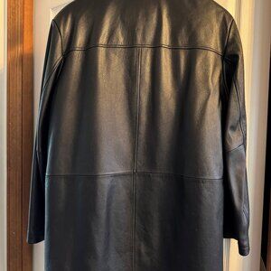 M Julian Leather Coat Men's Large Wilsons Zip Quilted Lined Pockets Classic